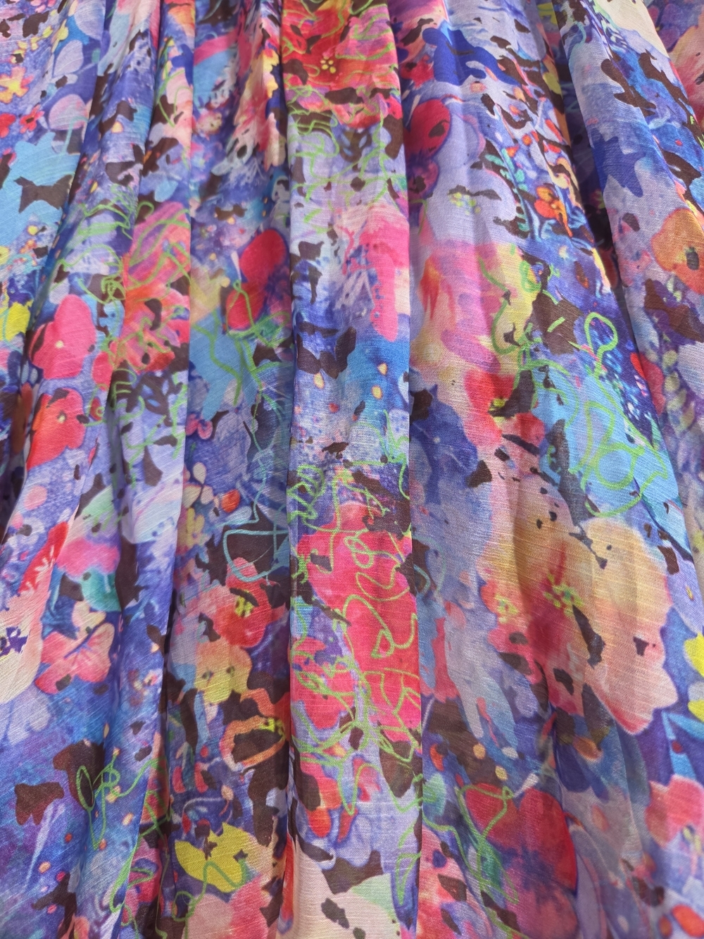 Urban Revivo Purple Floral High Low Ruffle Maxi Skirt Size M/L - Picture 12 of 13